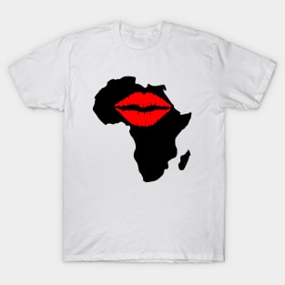 Kiss for Africa Motherland Black Heritage Pride Gift T-Shirt